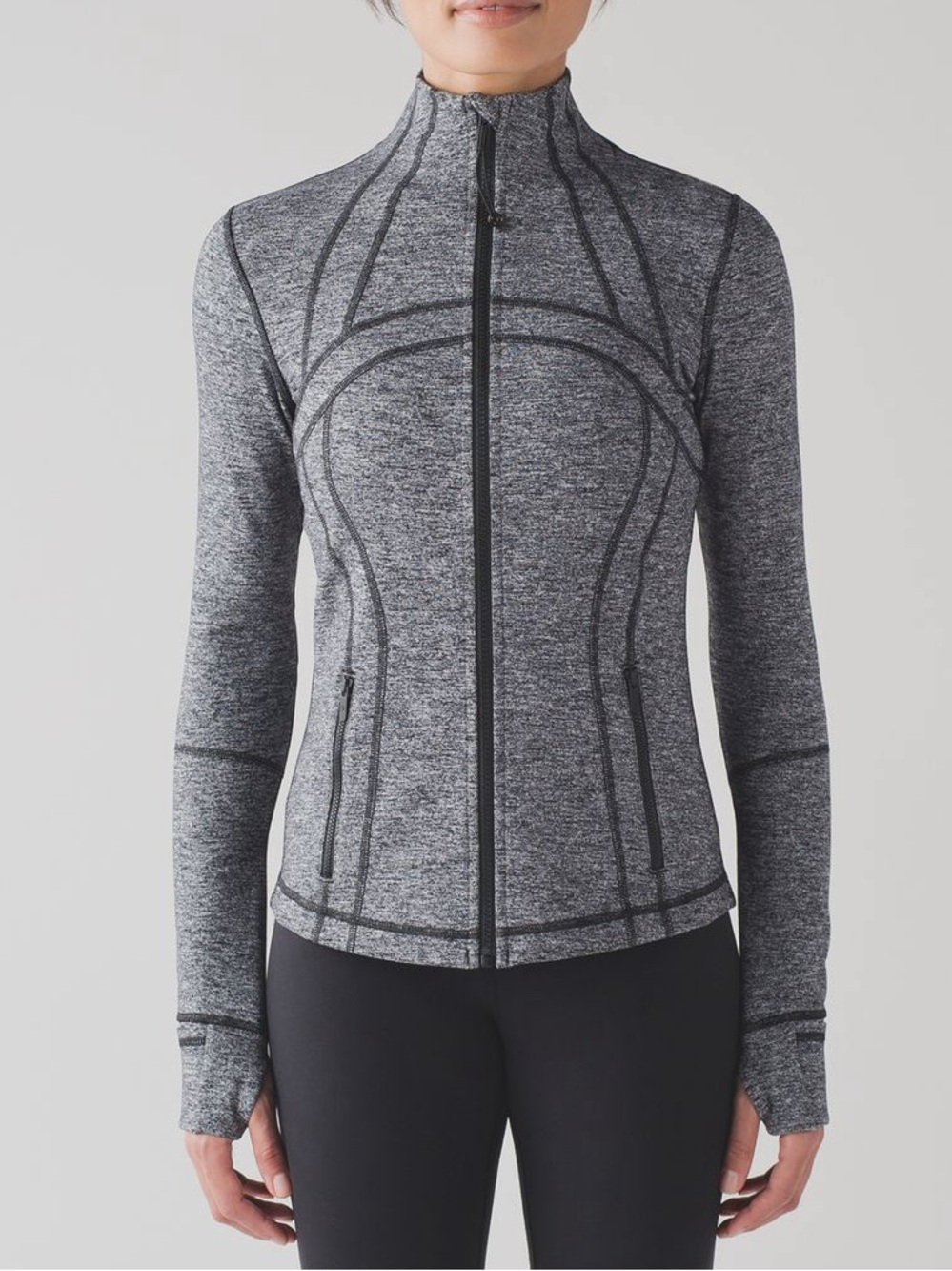 Lululemon Women’s Define Jacket Heathered Black Gray Luon Full-Zip Size 4